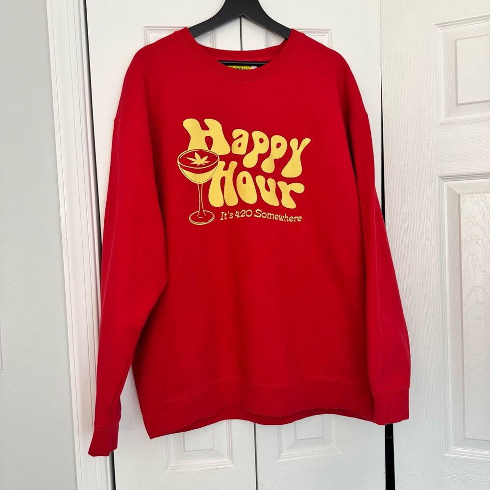 Happy Hour Doinker Red Sweater